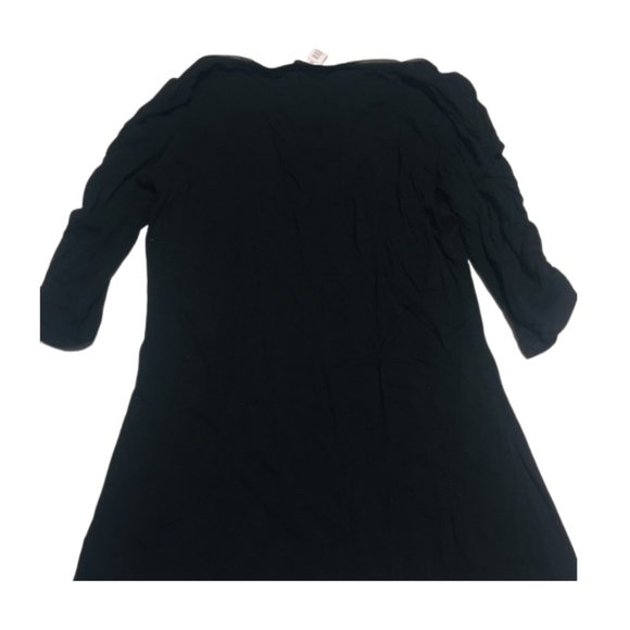 White House Black Market Black 3/4 Sleeve Blouse - Picture 2 of 2